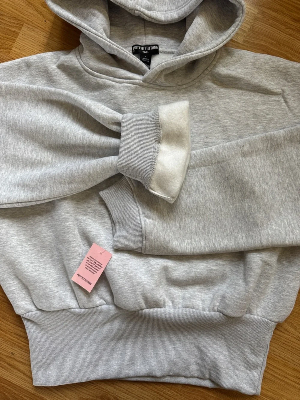 Light Gray Hoodie from Pretty Little Things ✨ size L Tall - Picture 6 of 11